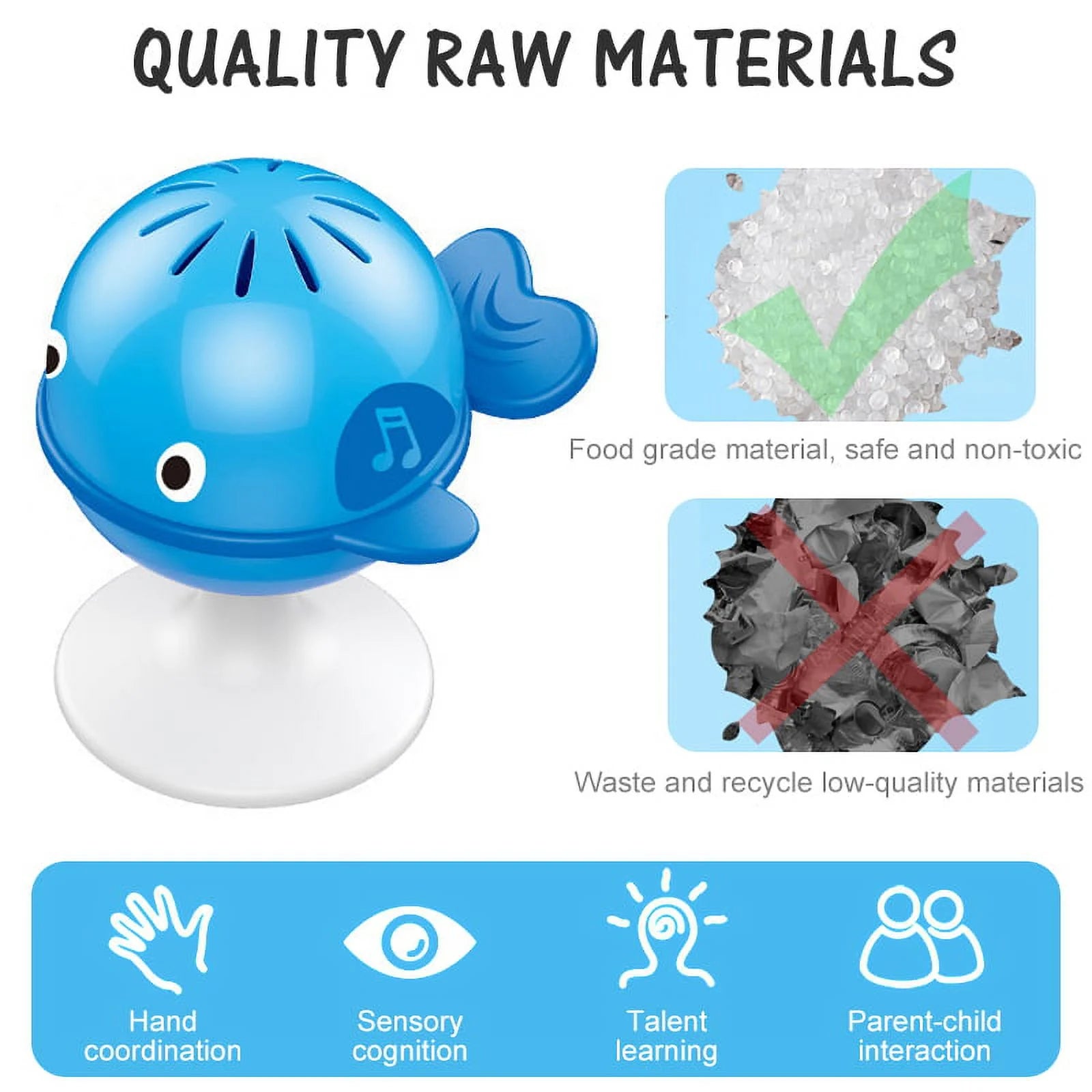 3 Pack Baby Rattles Set Suction Cup Toys W299