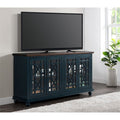 63" TV Stand Catalina Blue with Coffee Walnut Top V474802