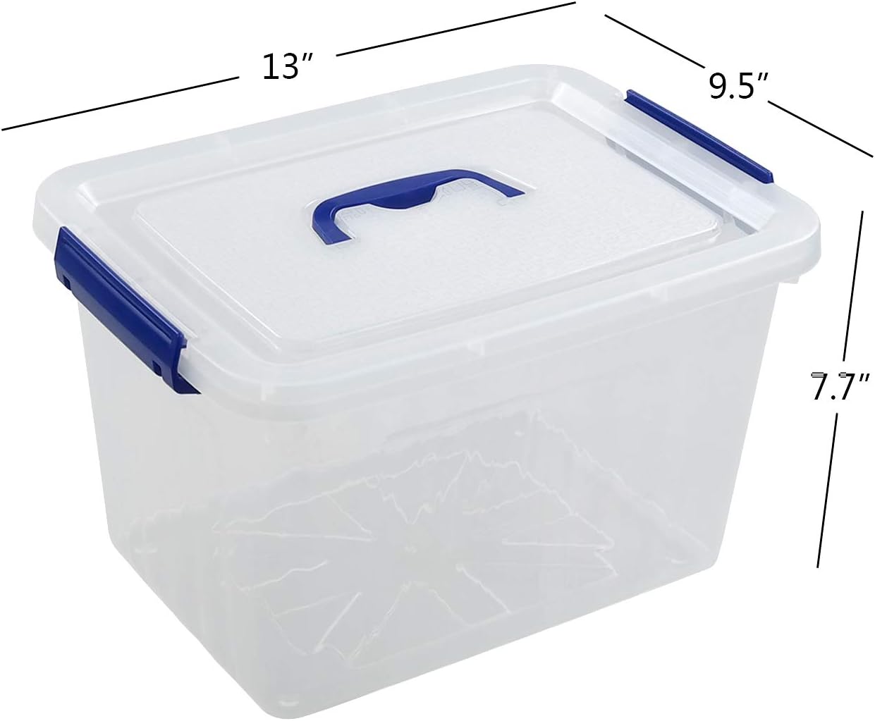 10 L Clear Plastic Storage Box with Handle, 6-Pack O10477