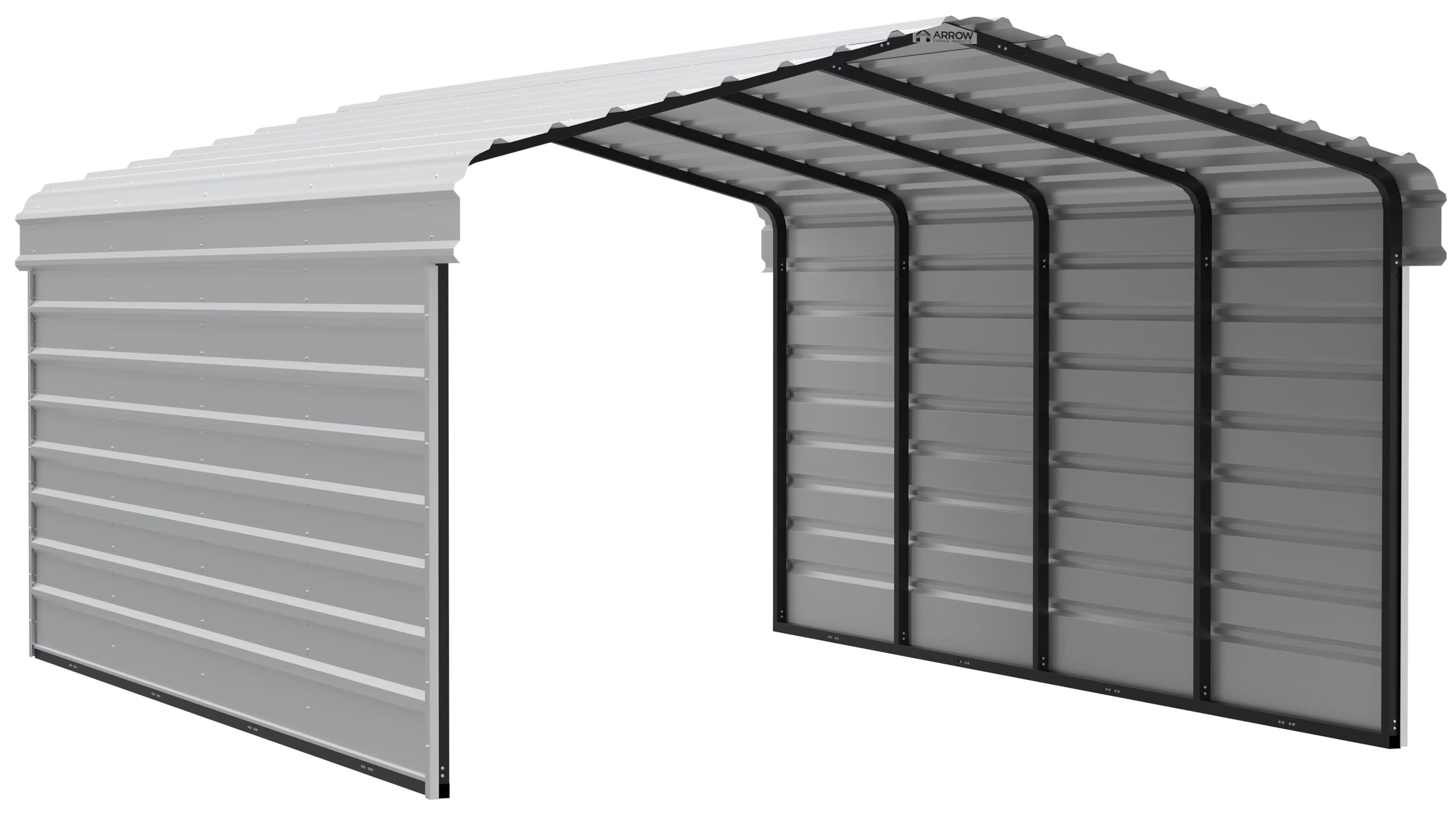 Galvanized Steel Carport Kit, 12' x 20' x 7' Z5199