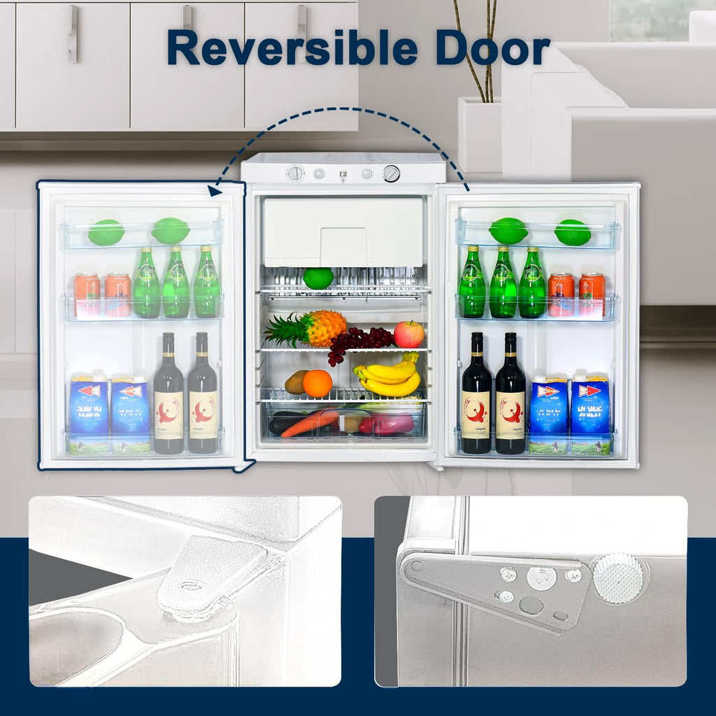 3 Way Propane Refrigerator with Freezer for RV Camper A678056