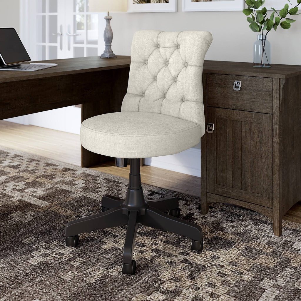 Cream Fabric Tufted Office Chair M96531