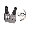 Gray Large Silicone Swimming Pool Snorkeling Set F1926