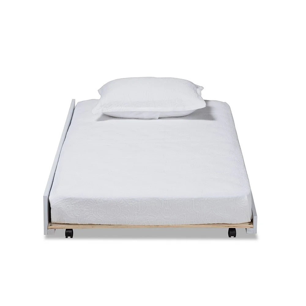 White Finished Wood Twin Size Trundle T6166
