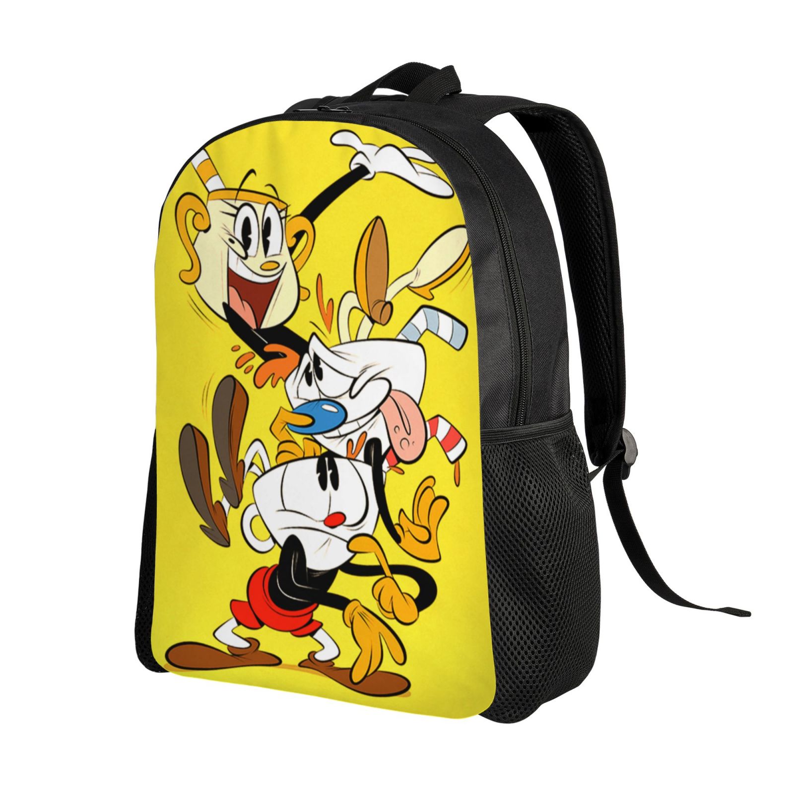 Cuphead Mugman Backpack Lightweight Daypack Bookbag Laptop Rucksack B7299
