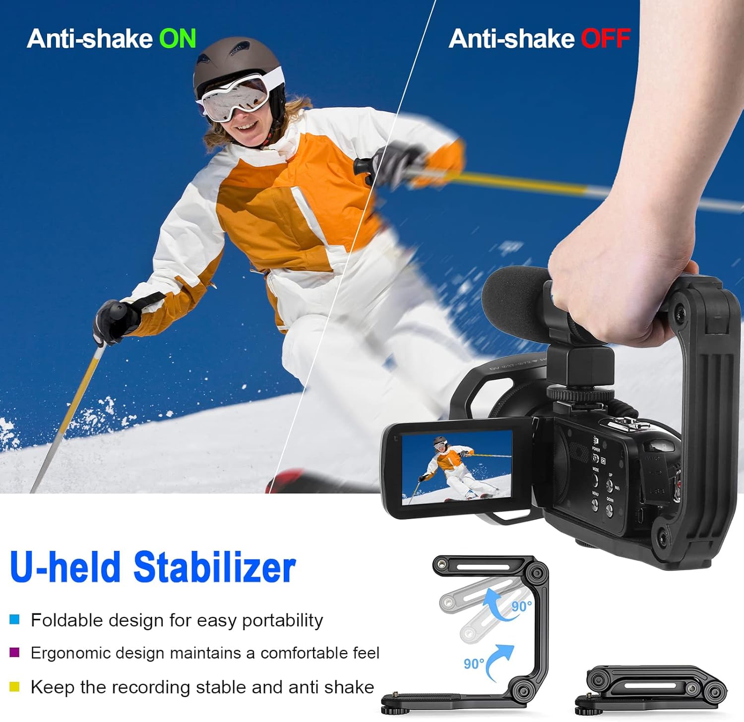 4k 60fps Video Camera with 18x Manual Zoom & IR Night Vision C517