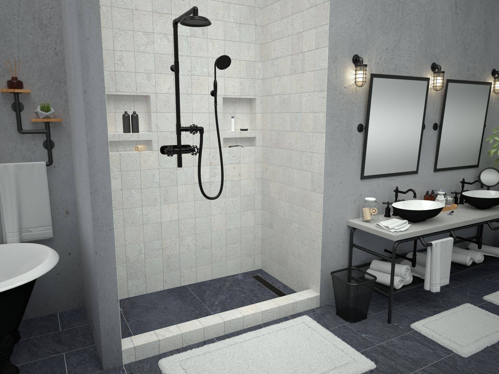 Bronze Single Threshold Shower Base L24067
