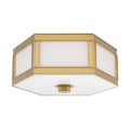 Aged Brass 2 Light Flush Mount S771178