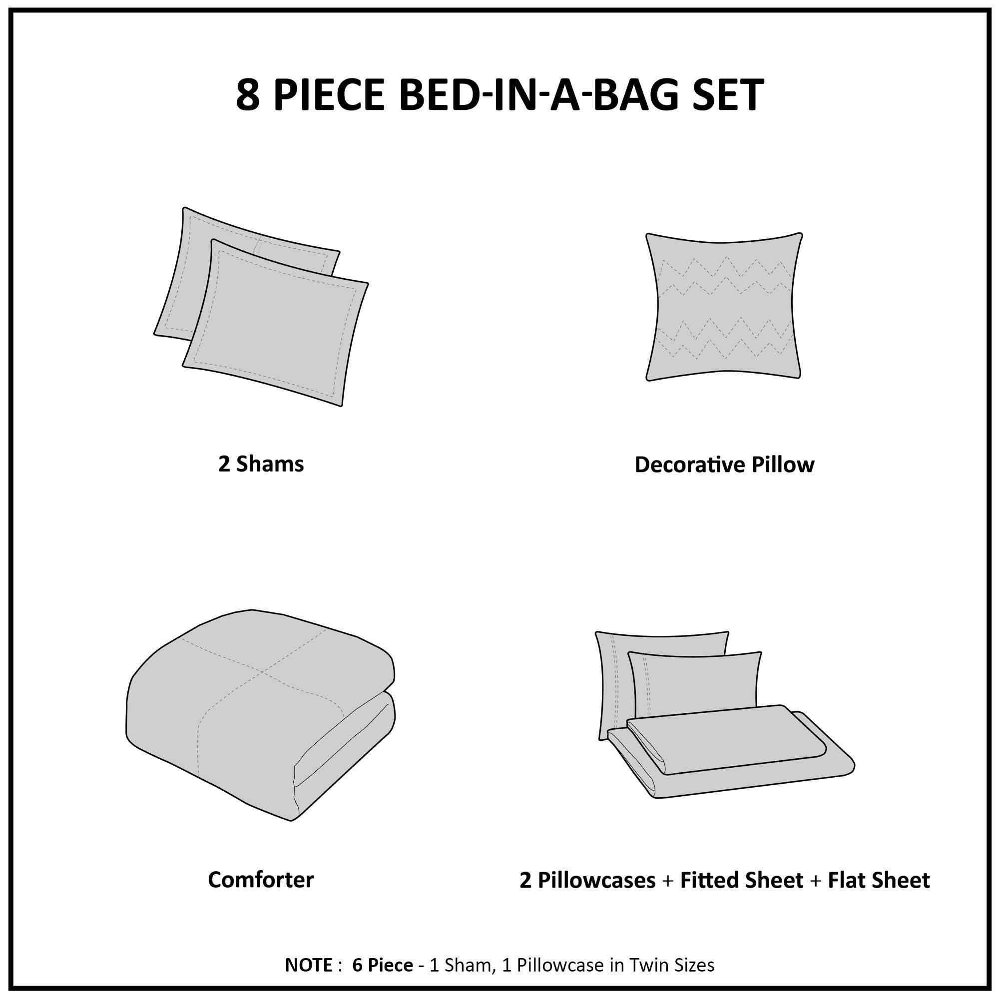Blush Twin XL Comforter and Sheet Set A82227