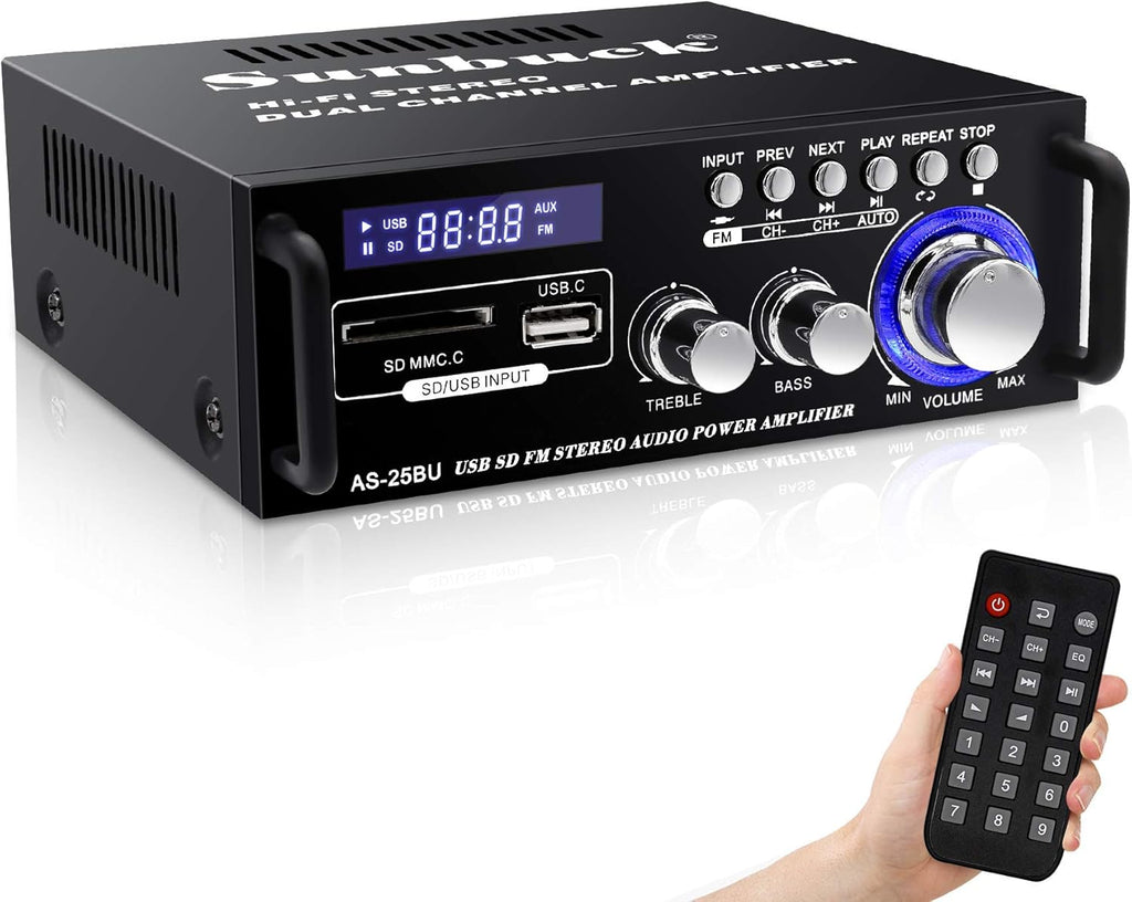 180W Wireless Bluetooth Stereo Amplifier, Dual Channel, Pack of 2 J942
