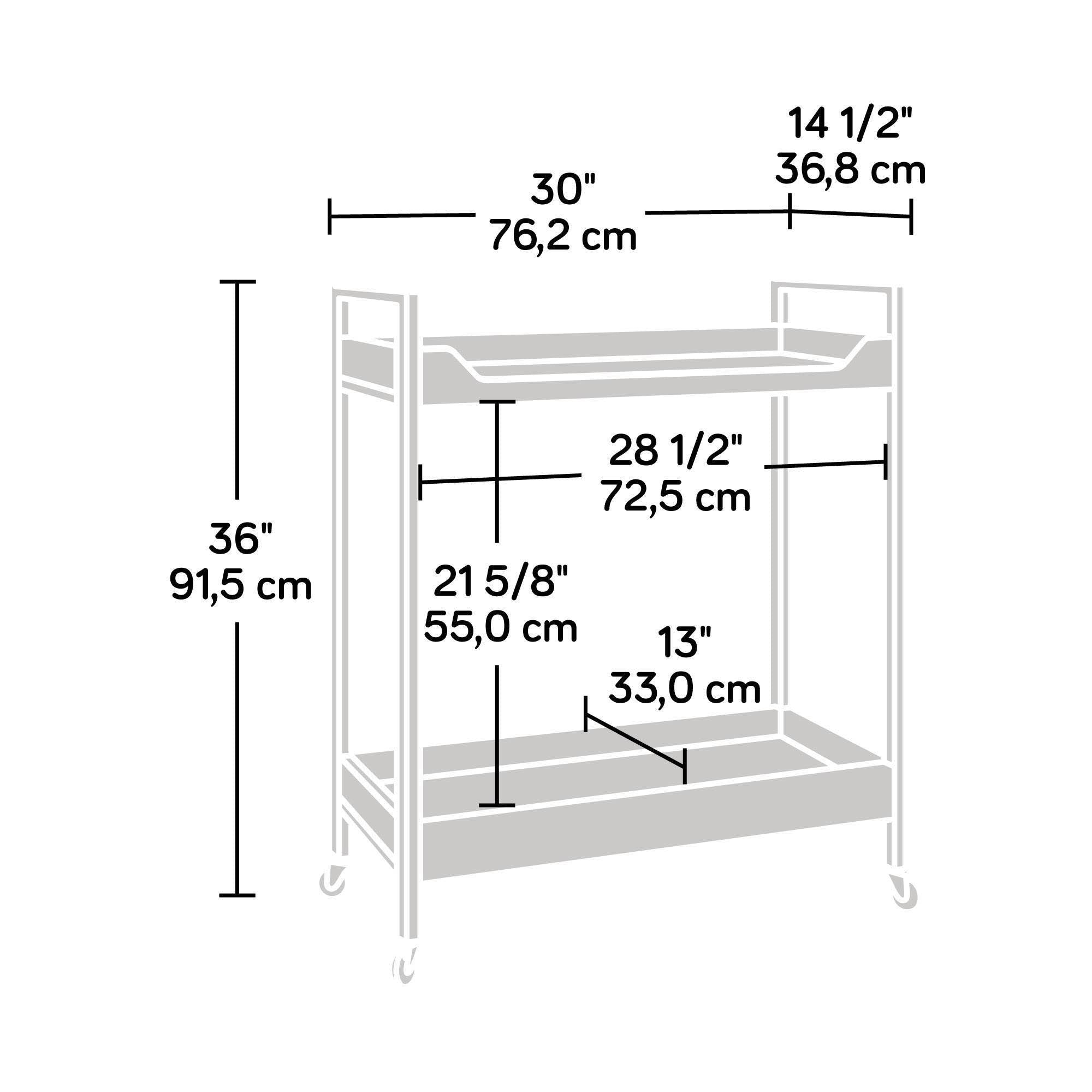 Smoked Oak Cart V641297