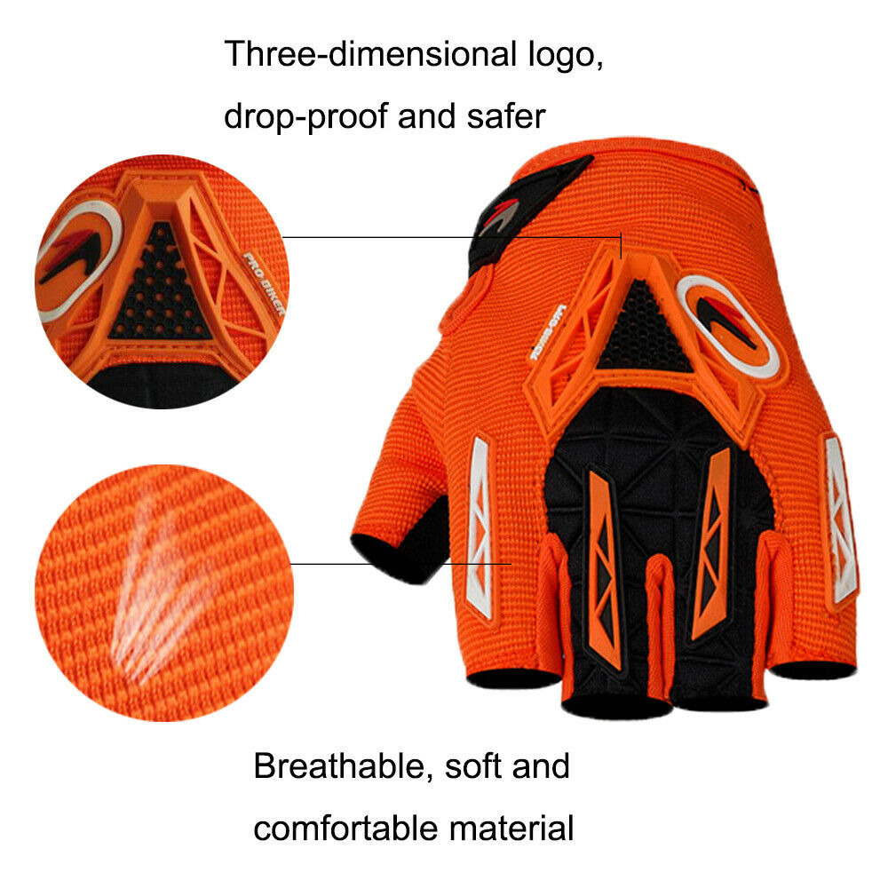 Motorcycle Half Finger Gloves Shockproof Bicycle P51218