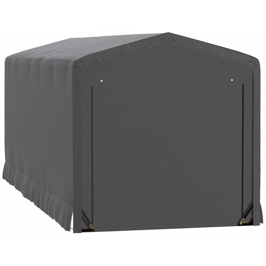 Wind and Snow-Load Rated Garage, 10x27x10 Gray C41449