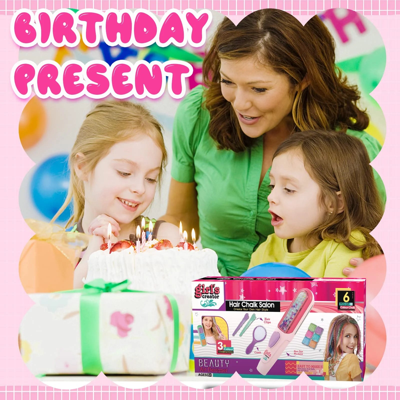 Beaded Hair Braiding Machine Jewellery Kits for Kids E644
