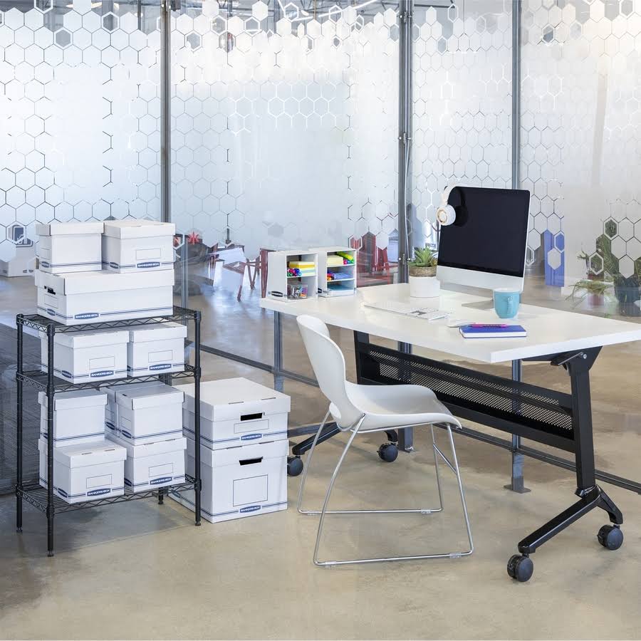 X-Large White Blue Organizer Storage Boxes P549809