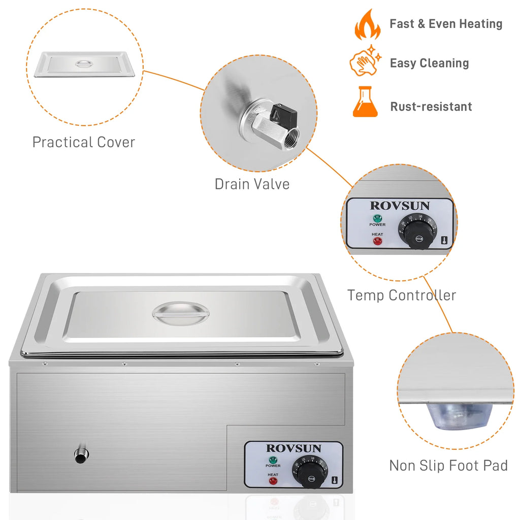 21QT Stainless Steel Commercial Food Warmer O764223
