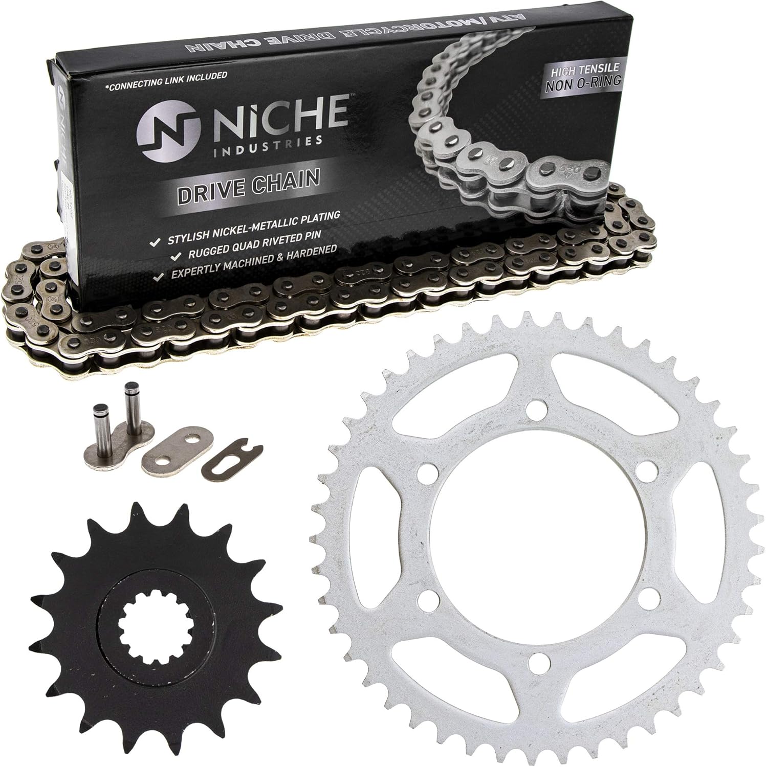Drive Sprocket Chain Combo 520NZ Standard 114 Links Pack of 2 M298436