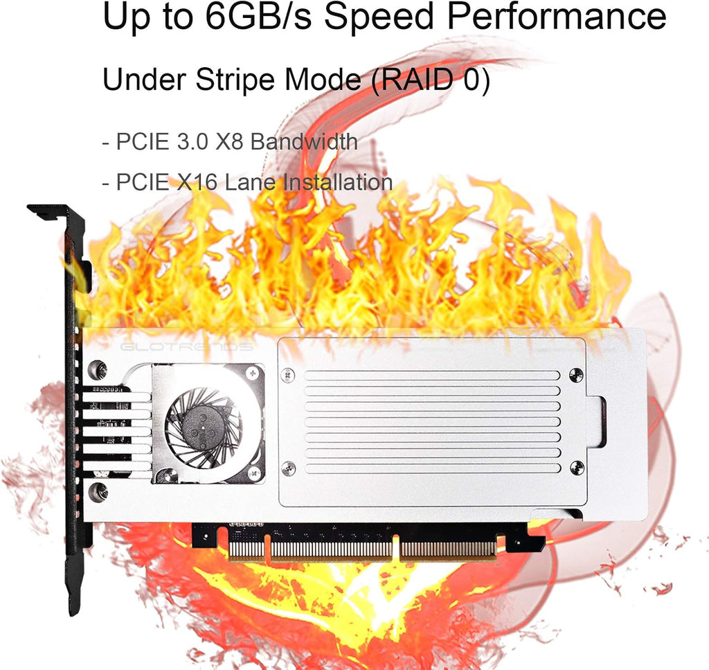 4-Bay M.2 NVME Adapter with PCIE 3.0 X8 Bandwidth G162671