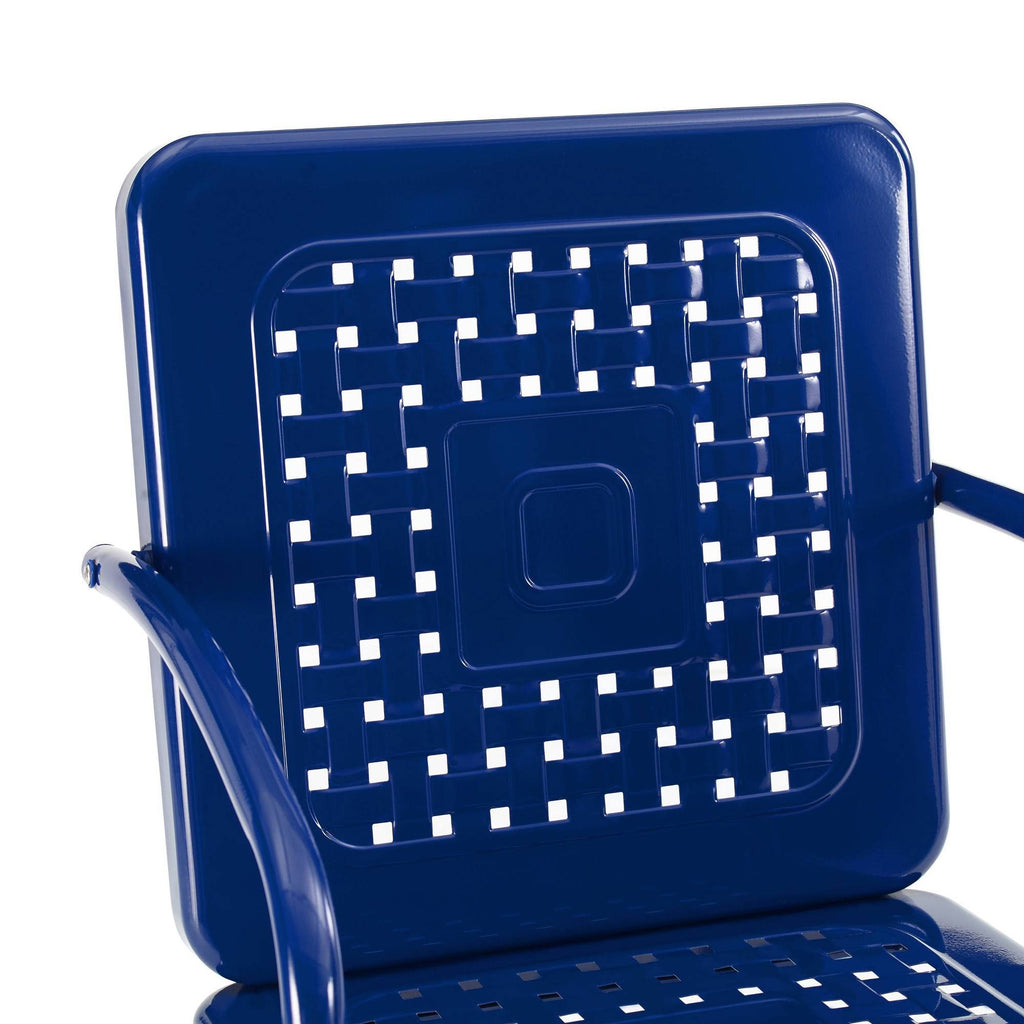 Navy 3-Piece Metal Patio Conversation Set K5074