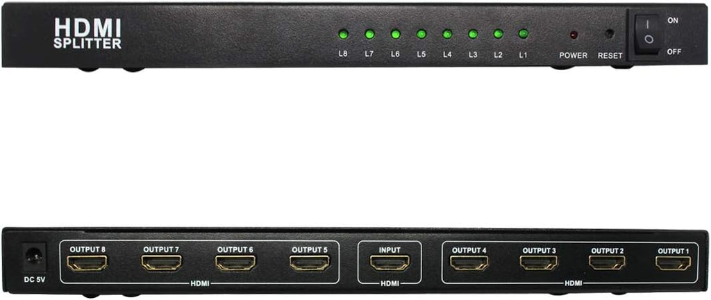 8 Ports HDMI Powered Splitter 4K x 2K 1080P 3D Support Pack of 2 S60511