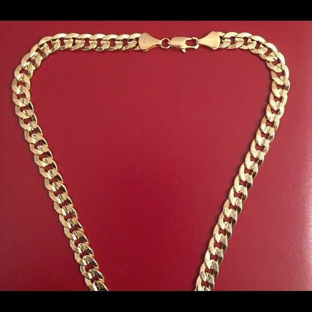 10mm 20" Gold Plated Brass Cuban Chain Necklace N20680