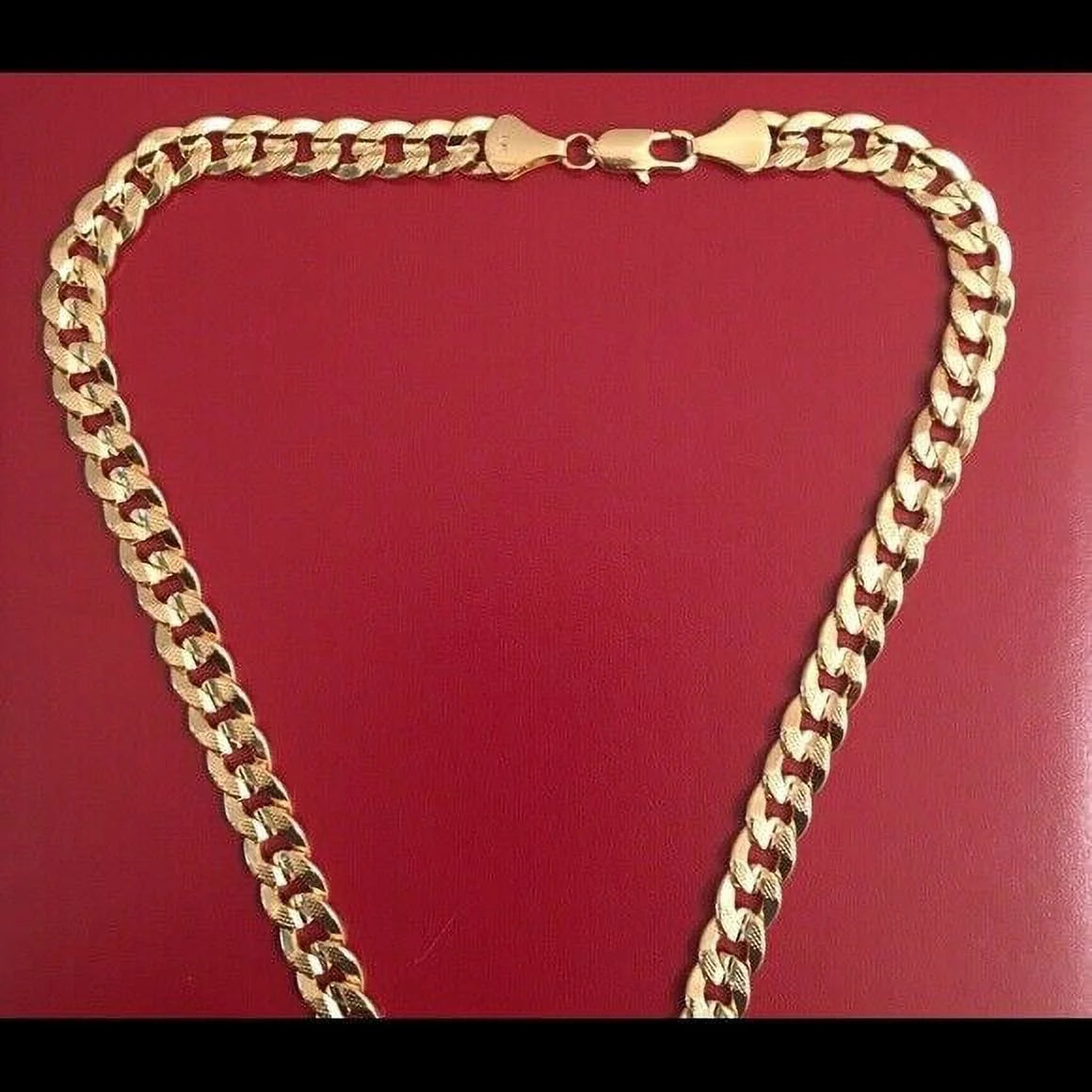 10mm 20" Gold Plated Brass Cuban Chain Necklace N20680
