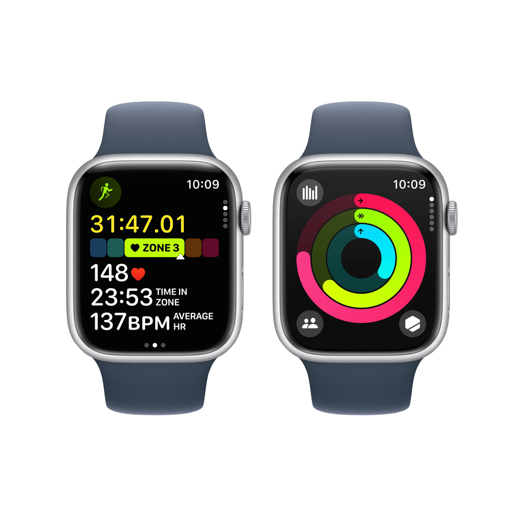 Silver Aluminum Case 45mm Sport Band Fitness Tracker E813