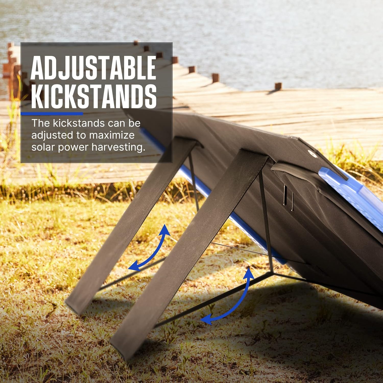 100W Foldable Monocrystalline Solar Panel Suitcase Charger I67379