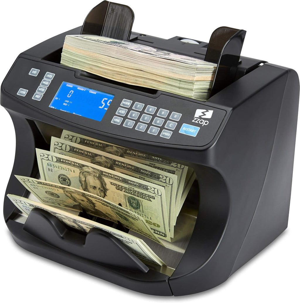 Bill Value Counter & Counterfeit Detector Money Cash Currency Machine T73614