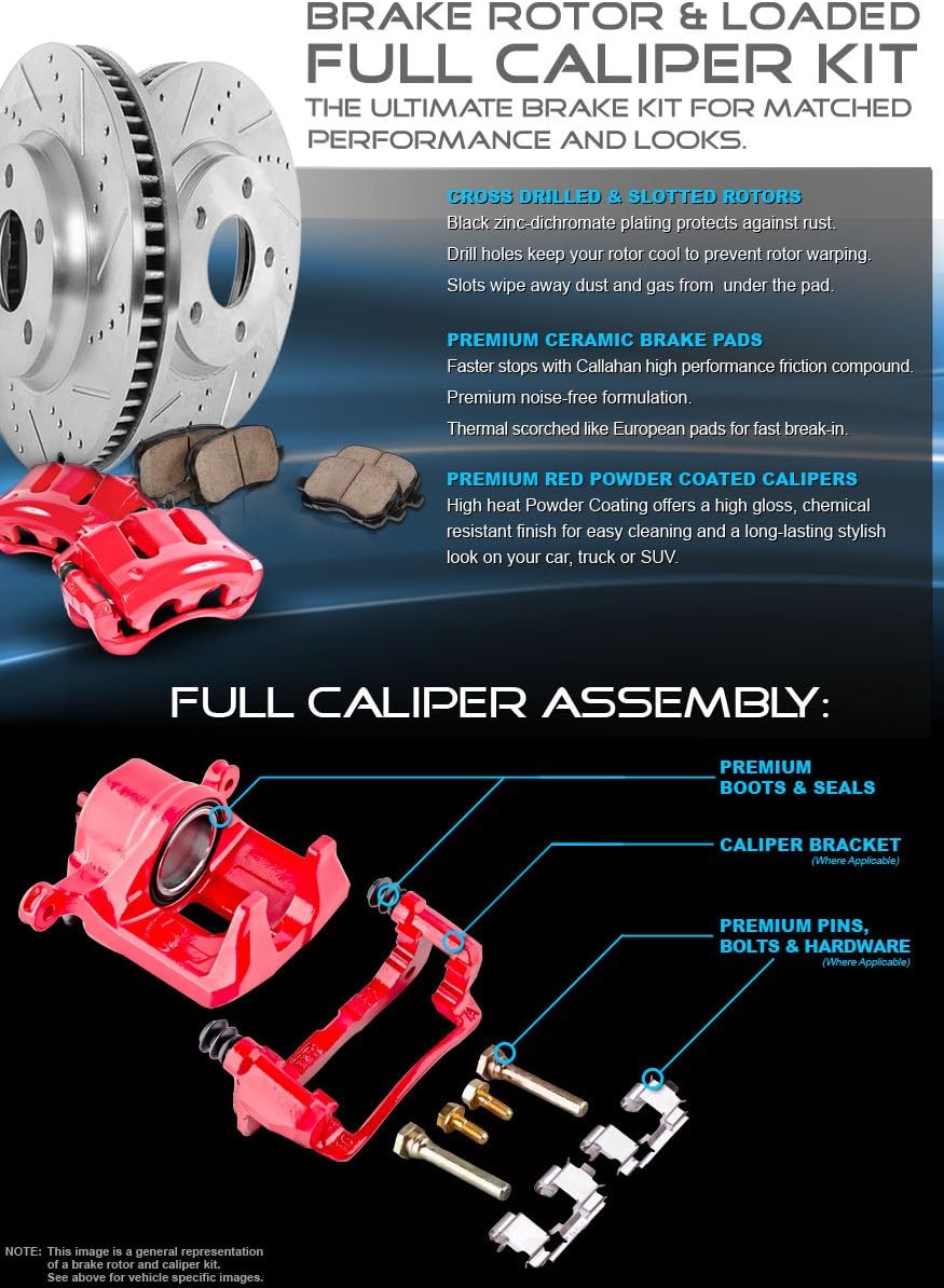 5 Lug Brake Disc Rotors with Ceramic Brake Pads H623