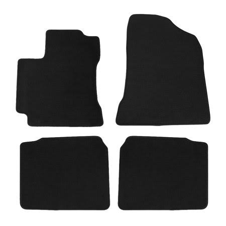 Black Nylon Carpet Car Floor Mats Front Rear 4pcs S18202
