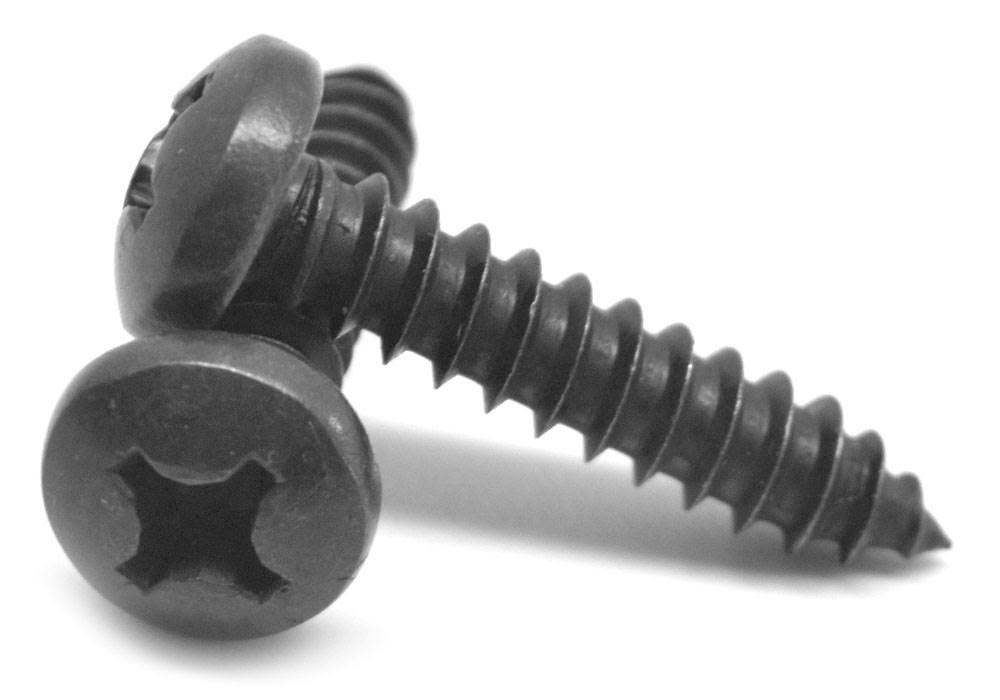 Sheet Metal Screw Phillips Pan Head Type AB Low Carbon Steel Black Oxide J160419