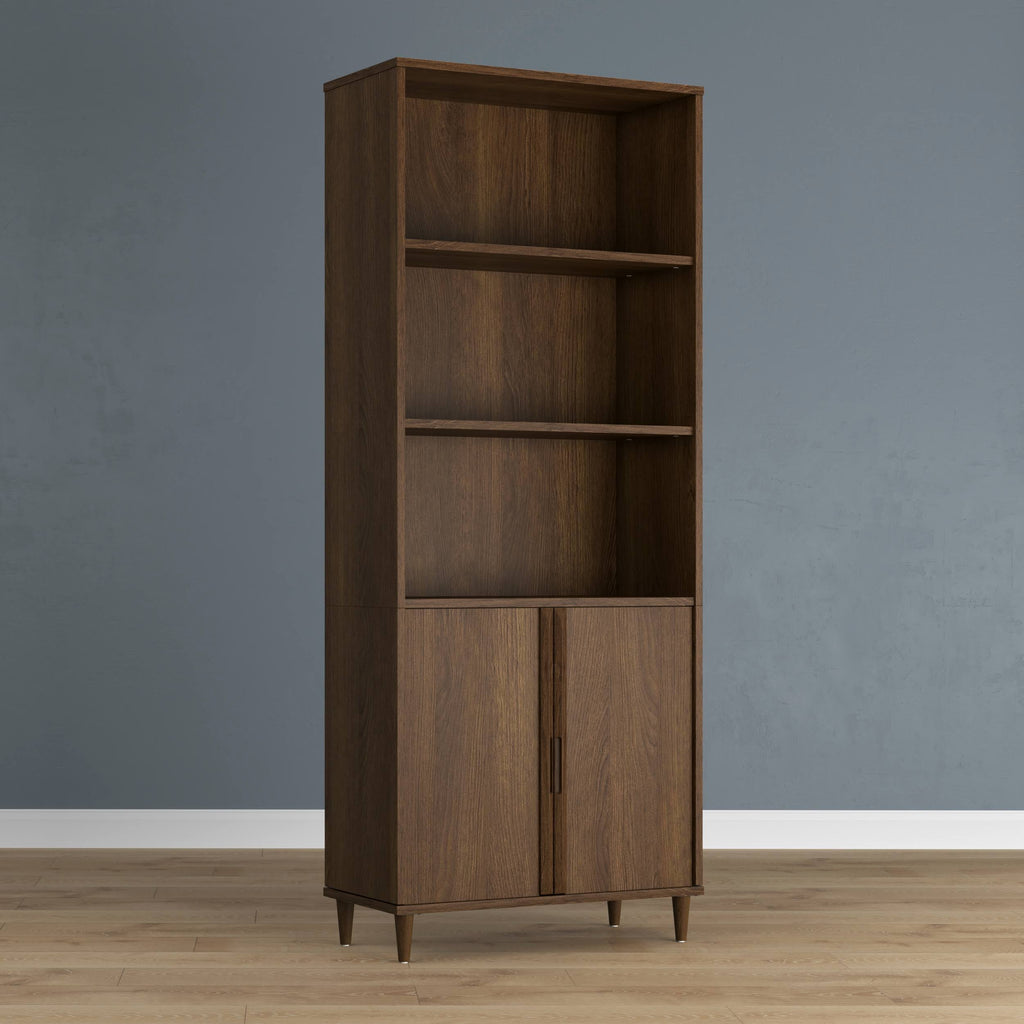 Vintage Walnut Bookcase Y6273