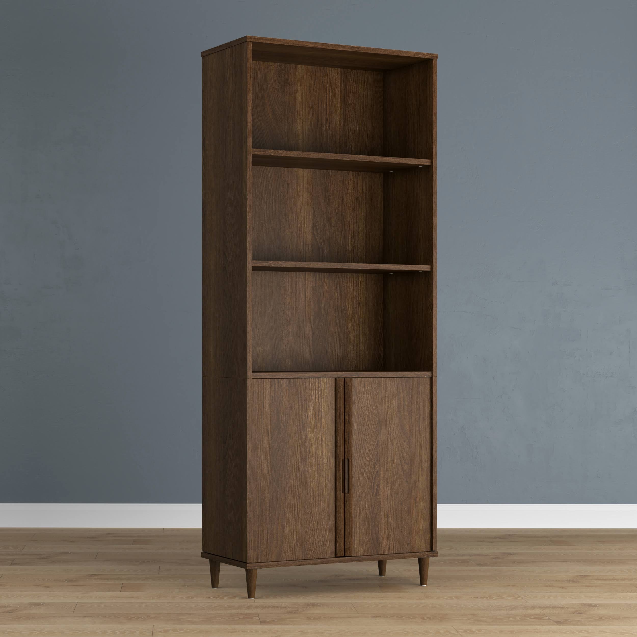 Vintage Walnut Bookcase Y6273