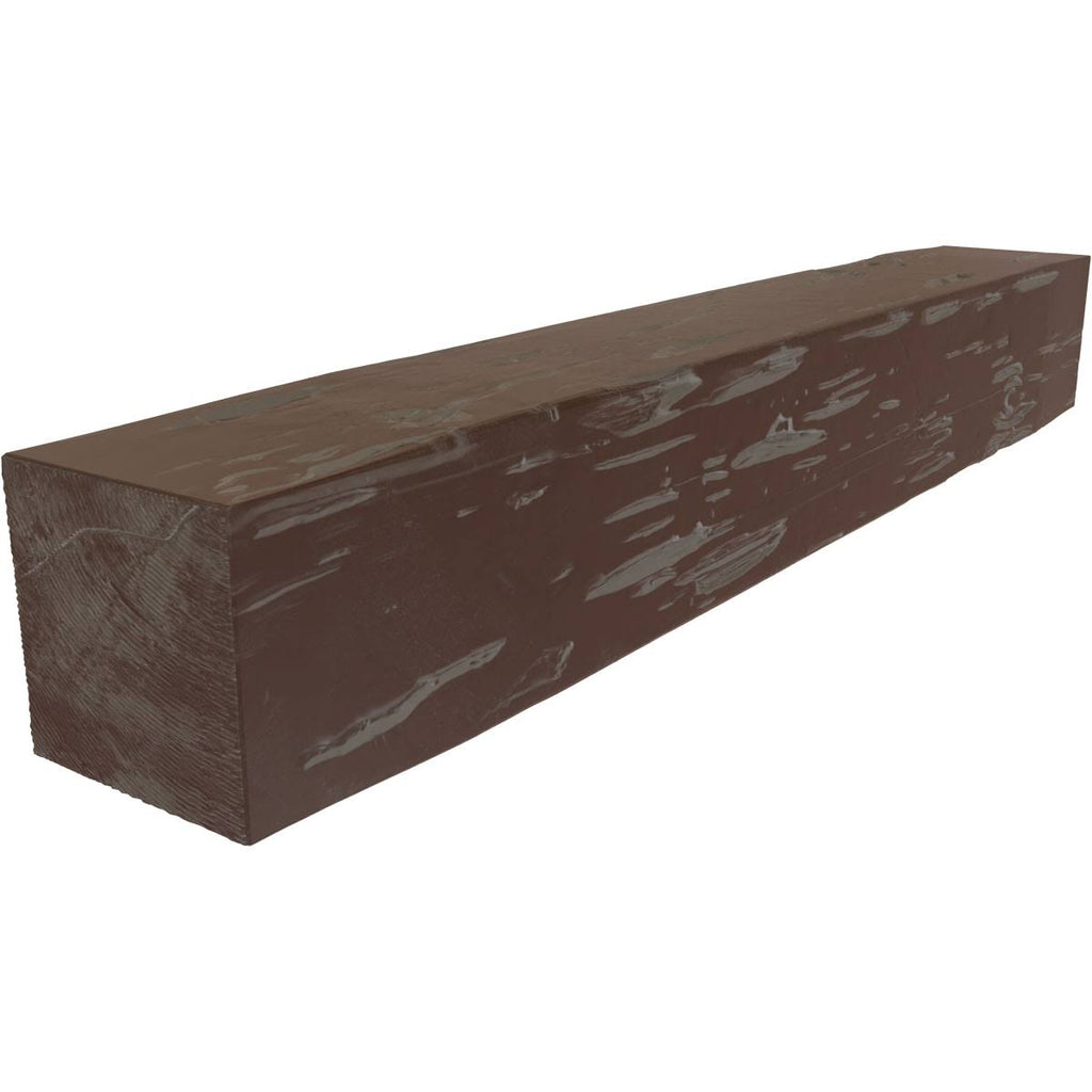 Pecky Cypress Faux Wood Fireplace Mantel, Aged Pecan B509