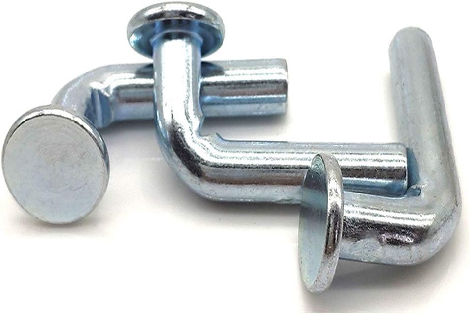 Pallet Rack Drop Pin, J Bolt Safety Clip, 13mm Round Head, M7×48mm, 100PCS Pack of 2 C36518