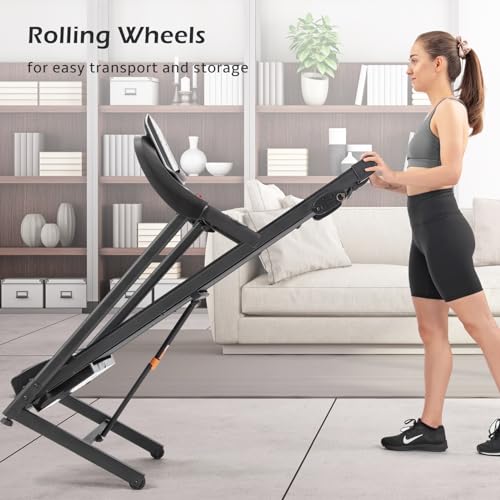 Folding Treadmill with Incline, 330 LBS Weight, 3.5HP Electric T10719