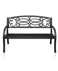 Black Slatted Outdoor Bench X834591
