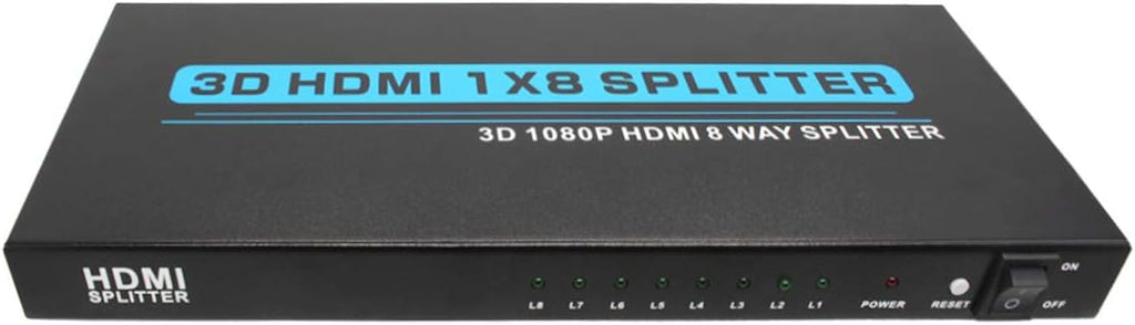 8 Ports HDMI Powered Splitter 4K x 2K 1080P 3D Support Pack of 2 S60511