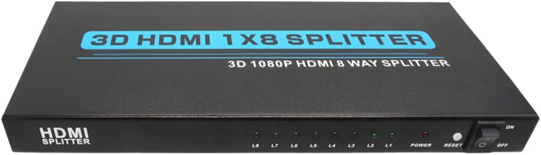 8 Ports HDMI Powered Splitter 4K x 2K 1080P 3D Support Pack of 2 S60511