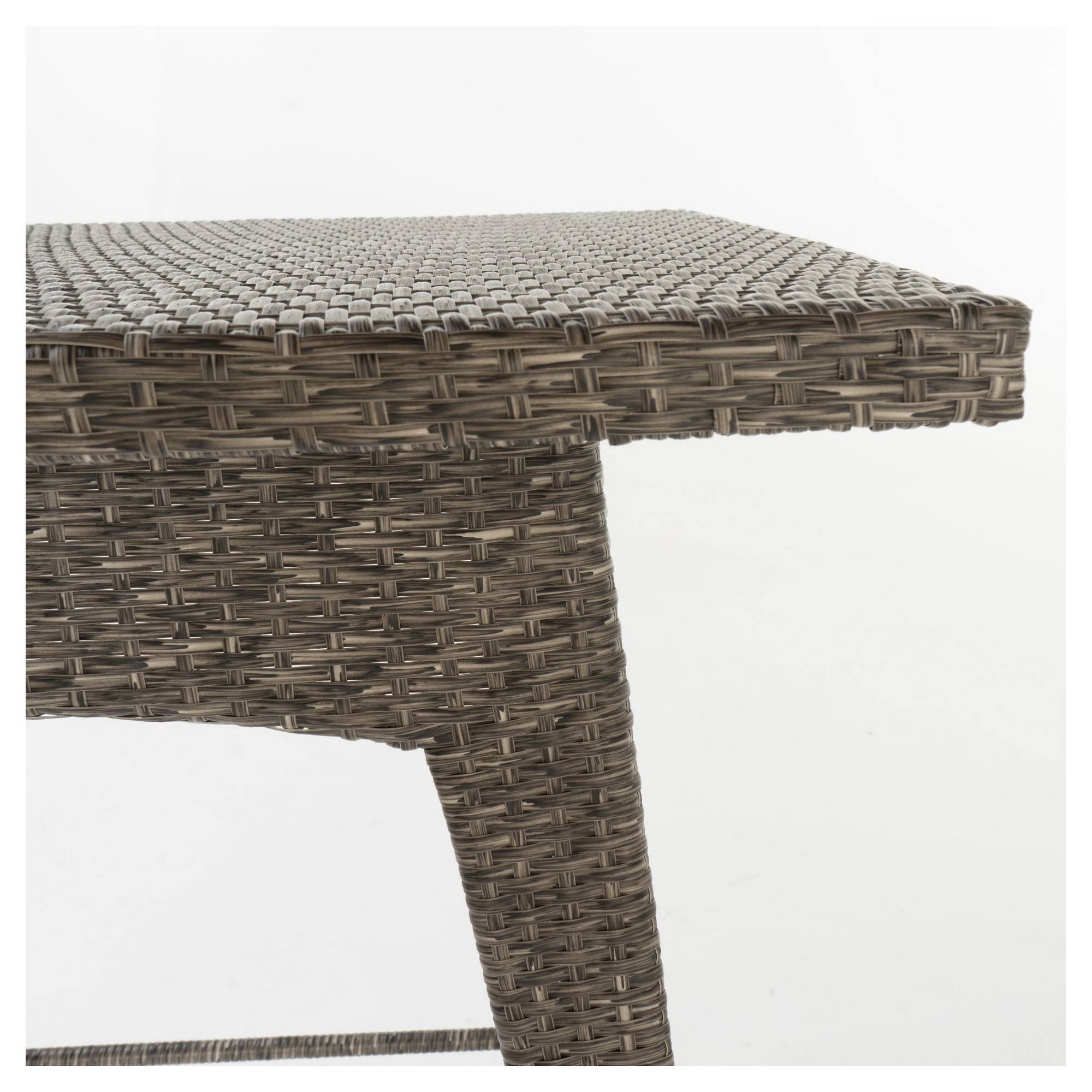Square Wicker Bar Table Mixed Black J3495