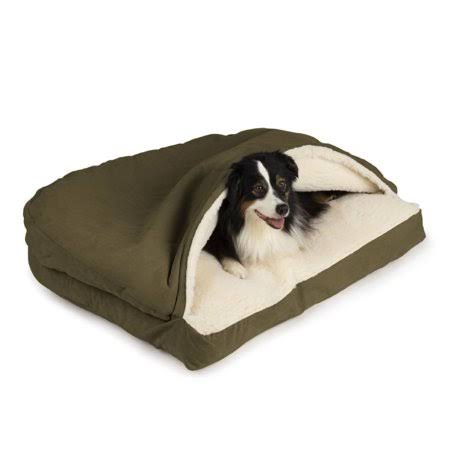 Large Olive Rectangle Dog Bed S6744