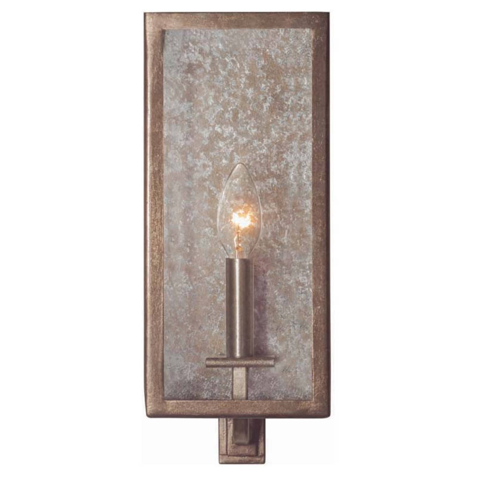 Rustic Silver Leaf 1 Light Wall Bracket R389