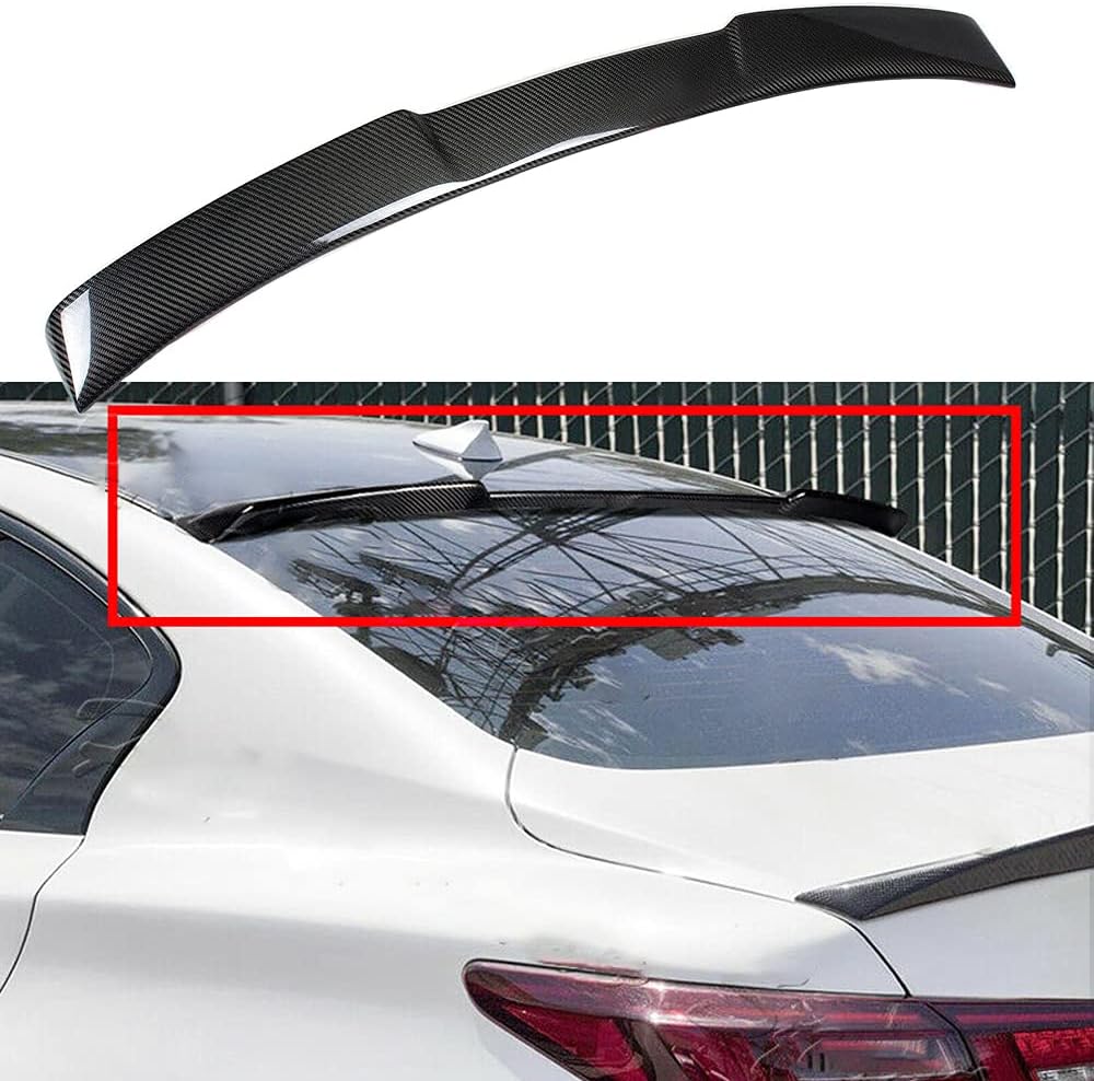 Rear Roof Window Spoiler Carbon Fiber Rear Top Spoiler Wing O3891