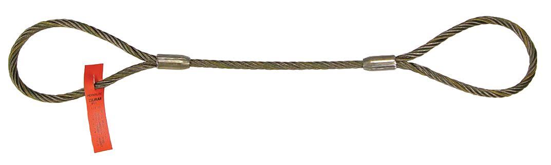 Wire Rope Sling, 9 ft L, Vert Cap 7800 lb V66367