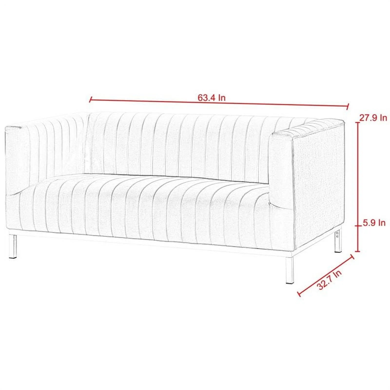 Navy Blue Velvet Loveseat with Chrome Base V10671