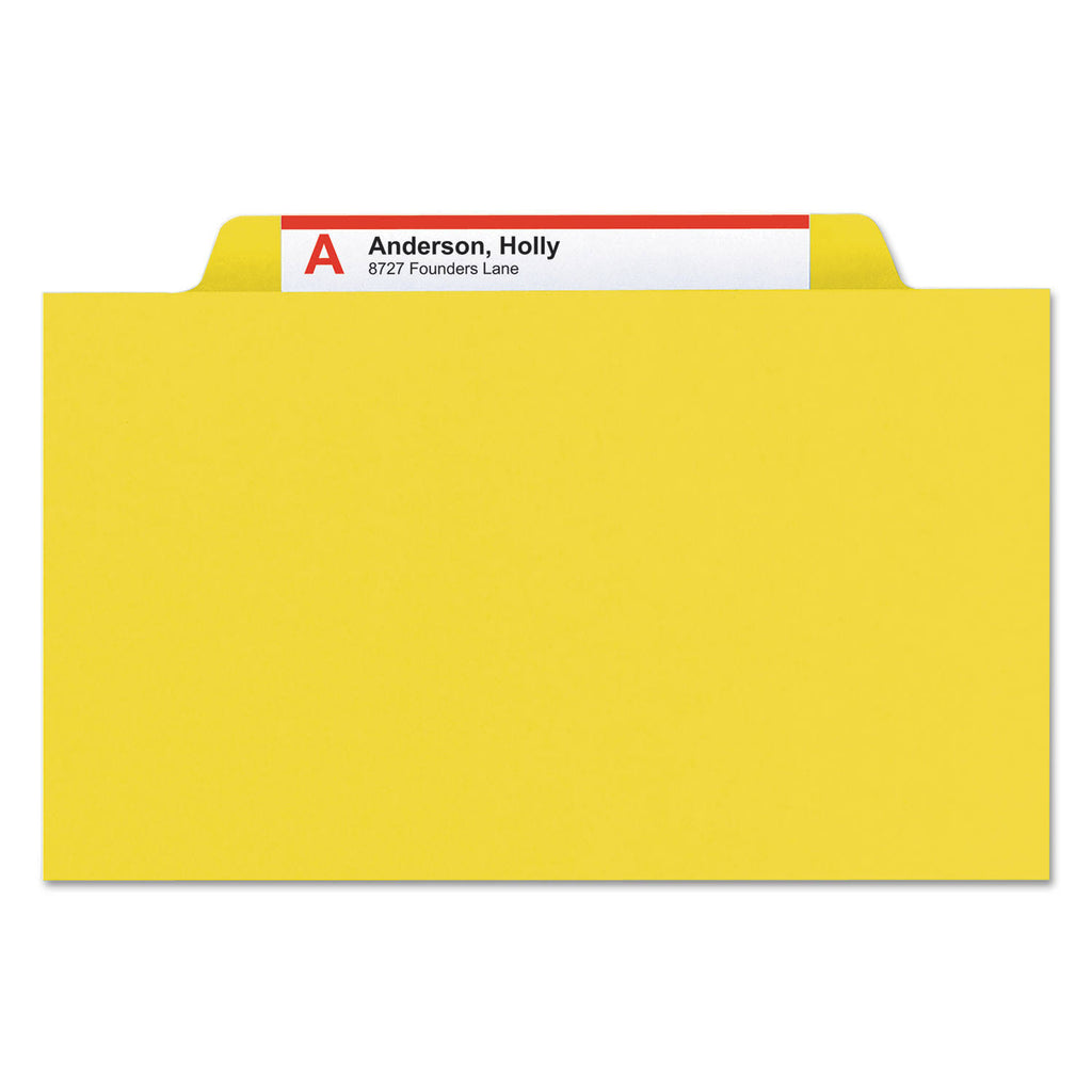 Yellow Legal Classification Folders with Fasteners E2472