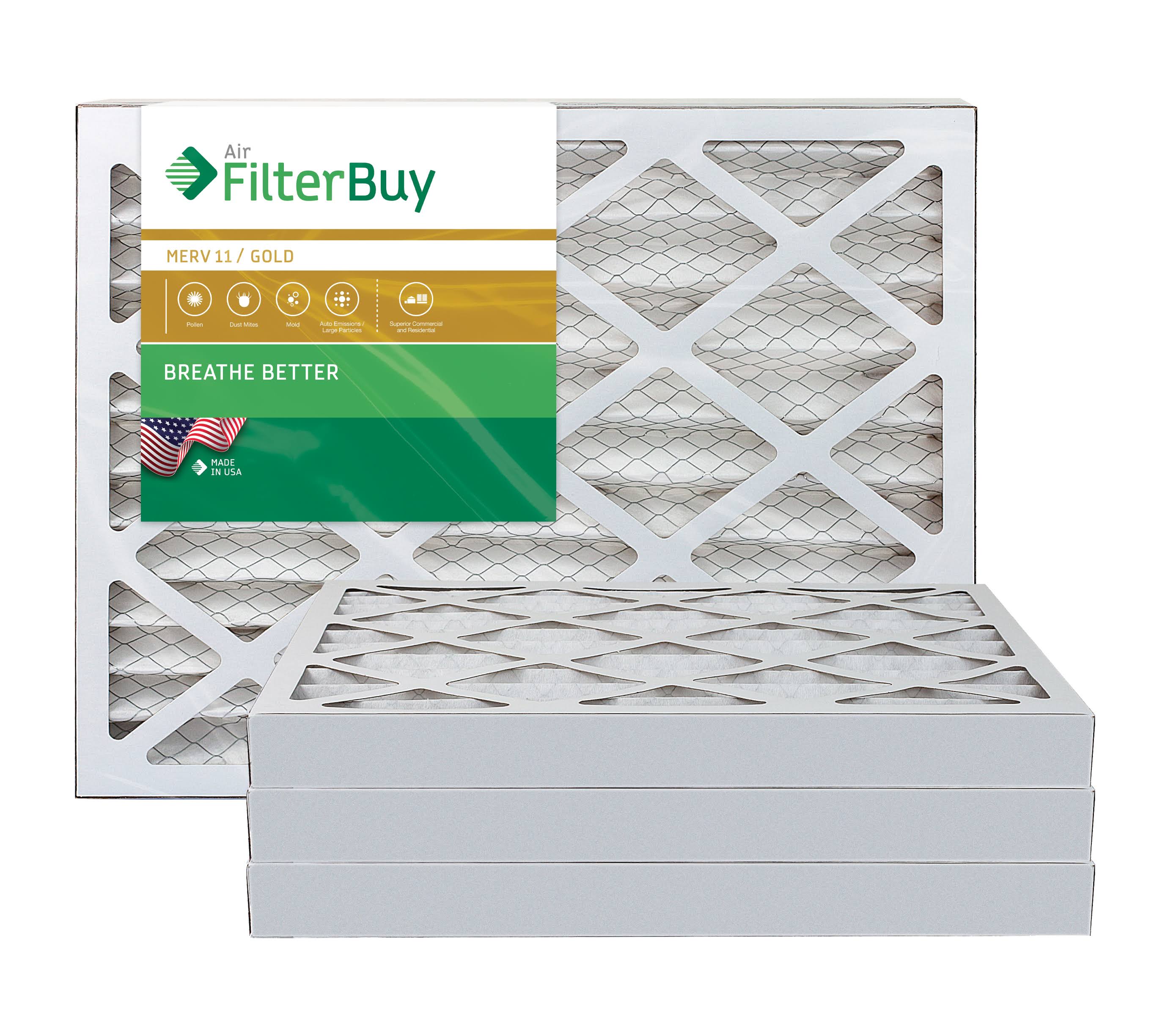 MERV 11 Pleated AC Furnace Air Filter, Pack of 4 M21502