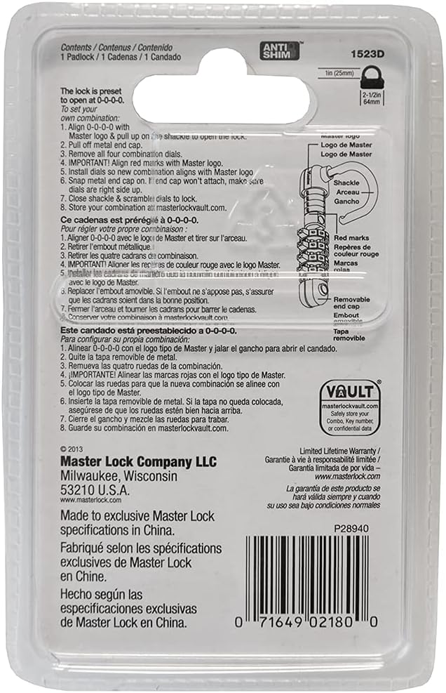 Combination Padlock Q97825