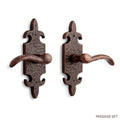 Antique Copper Solid Brass Passage Door Lever Set E497279